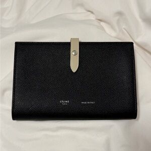 Celine Black and Cream Wallet
